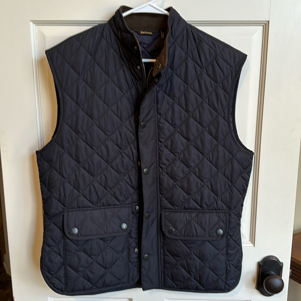 Barbour Navy Quilted Vest